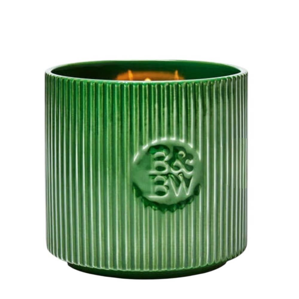 Bath & Body Works Fresh Balsam Green Ceramic Jar 3-Wick Candle